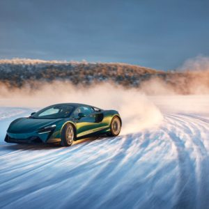 Sideways on the ice, in a supercar: Stability control is getting very good