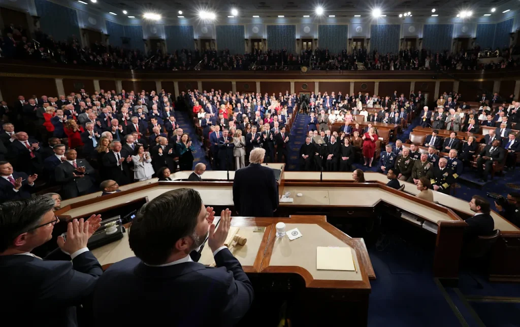 State of the Union takeaways: Sales mode, heavy on patriotism, and a dark turn on Democrats