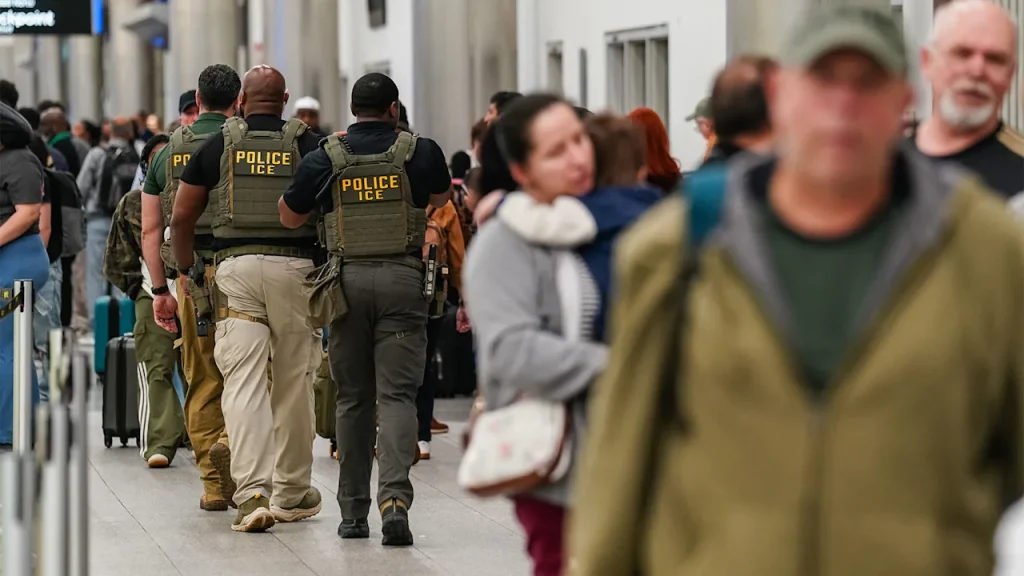 ‘Another disaster waiting to happen’: Sending ICE agents into airports incites uproar as TSA wait times stretch hours long