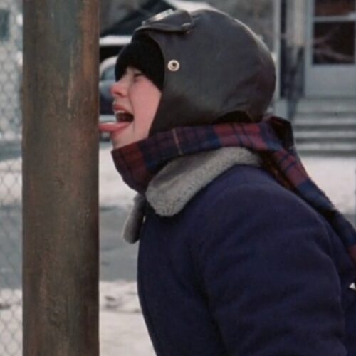 Don't lick that cold metal pole in winter—if you do, don't panic