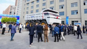 This driverless Chinese mining truck is giant, agile, and shows the industrial future of AI