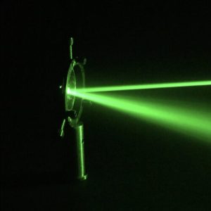 An experimental tour-de-force: Entanglement between glass bead and light
